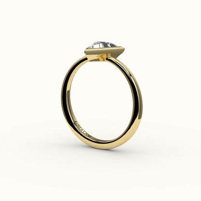 Triangle Cut Bezel Ring Setting