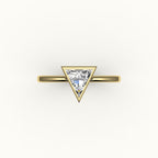Triangle Cut Bezel Ring Setting