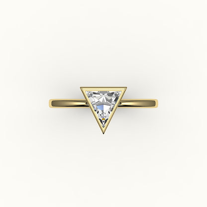 Triangle Cut Bezel Ring Setting