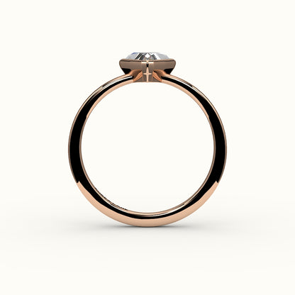 Trillion Cut Bezel Ring Setting