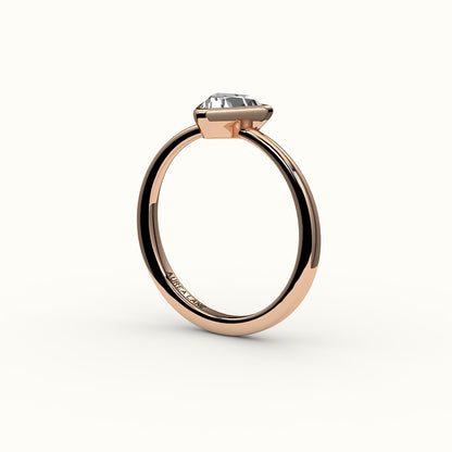 Trillion Cut Bezel Ring Setting