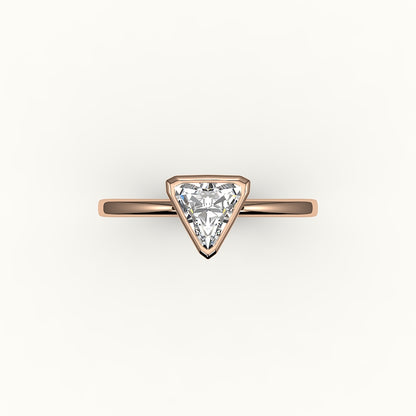 Trillion Cut Bezel Ring Setting