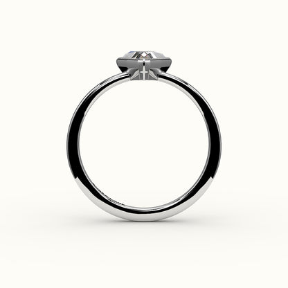Trillion Cut Bezel Ring Setting