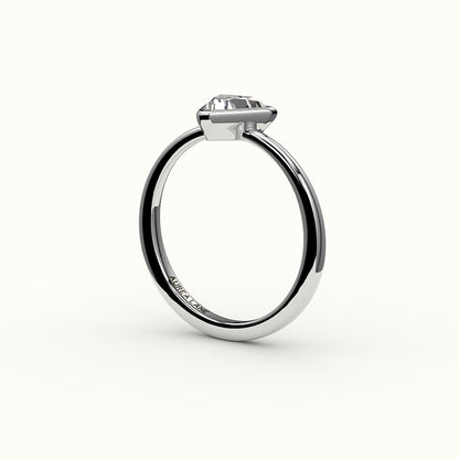 Trillion Cut Bezel Ring Setting