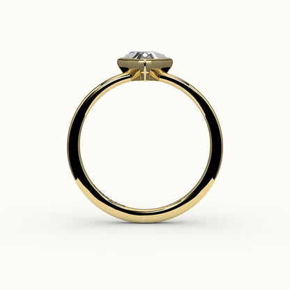 Trillion Cut Bezel Ring Setting