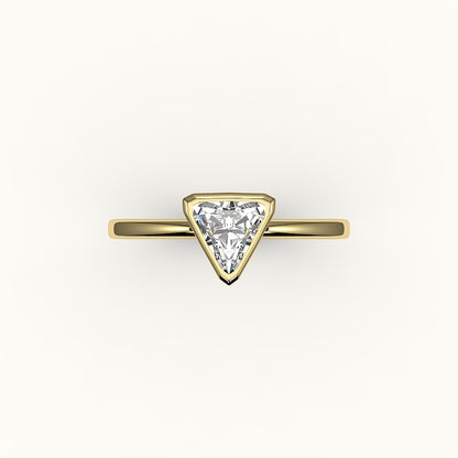 Trillion Cut Bezel Ring Setting