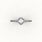 Compass Set Asscher Cut Bezel Ring Setting