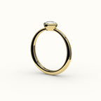 Compass Set Asscher Cut Bezel Ring Setting