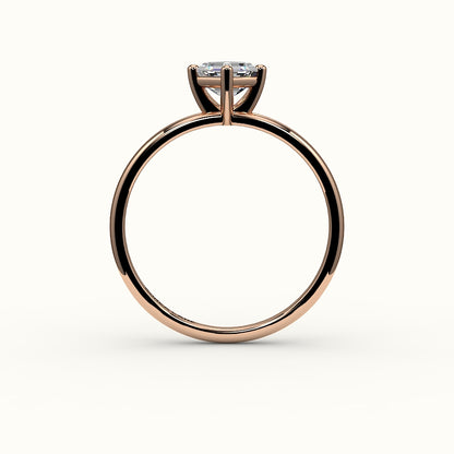 Compass Set Asscher Cut Solitaire Ring Setting