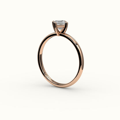 Compass Set Asscher Cut Solitaire Ring Setting