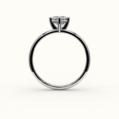 Compass Set Asscher Cut Solitaire Ring Setting