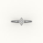Compass Set Asscher Cut Solitaire Ring Setting