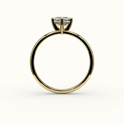 Compass Set Asscher Cut Solitaire Ring Setting