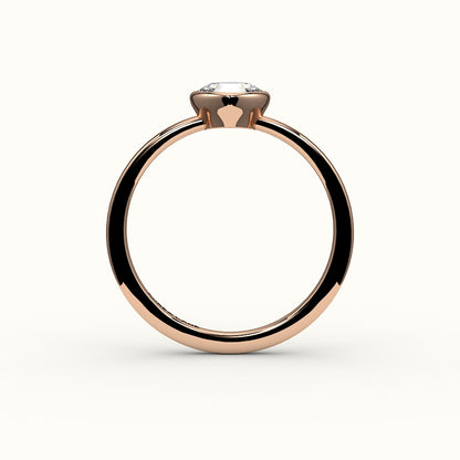 Compass Set Cushion Cut Bezel Ring Setting
