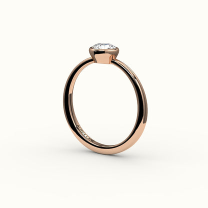 Compass Set Cushion Cut Bezel Ring Setting