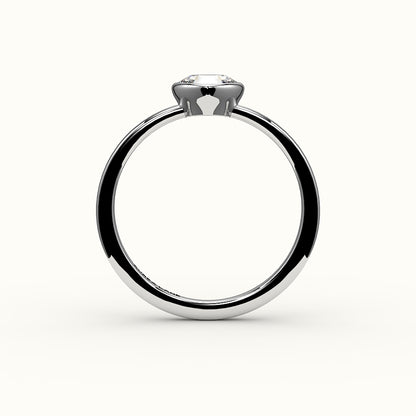 Compass Set Cushion Cut Bezel Ring Setting