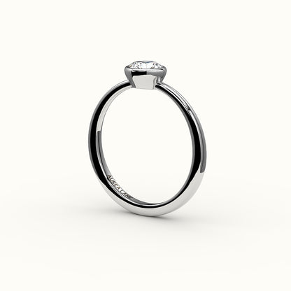 Compass Set Cushion Cut Bezel Ring Setting