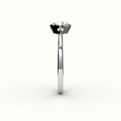 Compass Set Cushion Cut Bezel Ring Setting