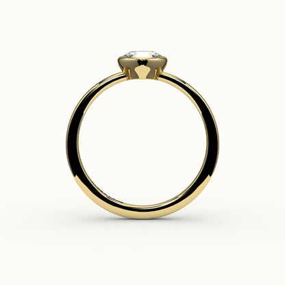 Compass Set Cushion Cut Bezel Ring Setting
