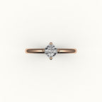 Compass Set Cushion Cut Solitaire Ring Setting