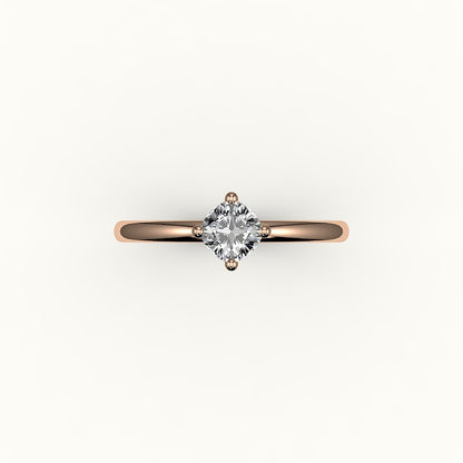 Compass Set Cushion Cut Solitaire Ring Setting