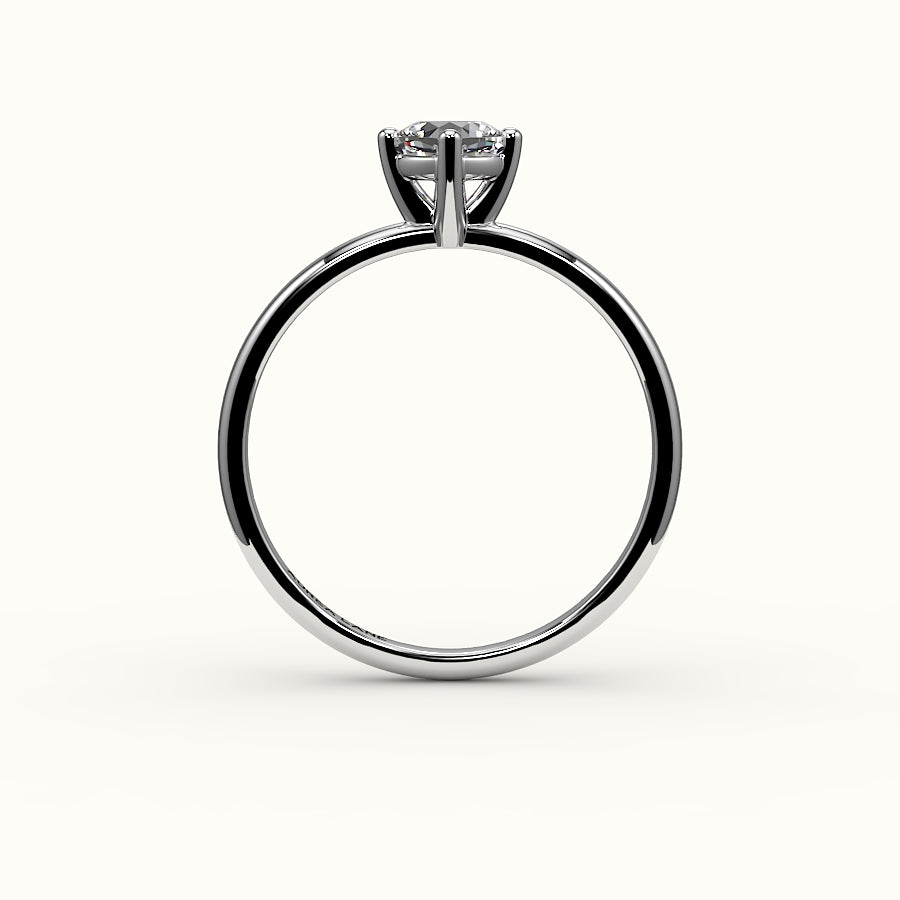 Compass Set Cushion Cut Solitaire Ring Setting