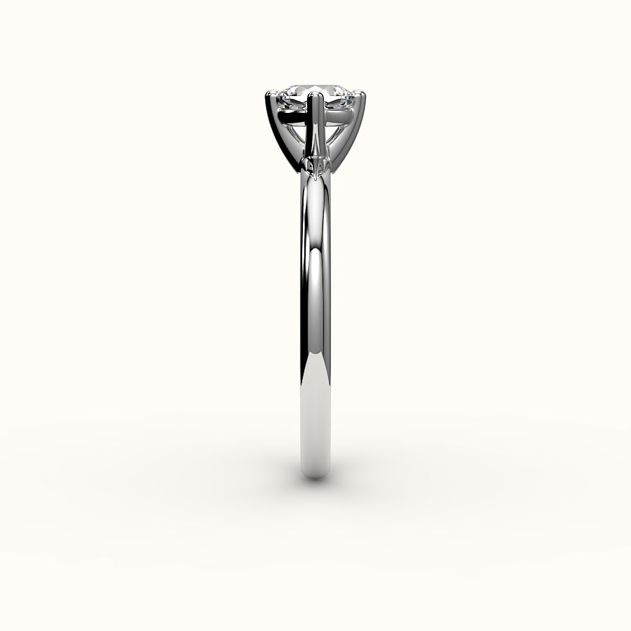 Compass Set Cushion Cut Solitaire Ring Setting
