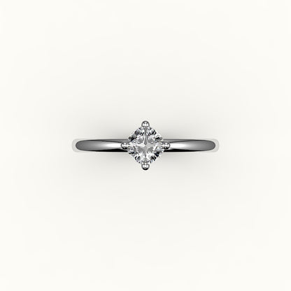 Compass Set Cushion Cut Solitaire Ring Setting