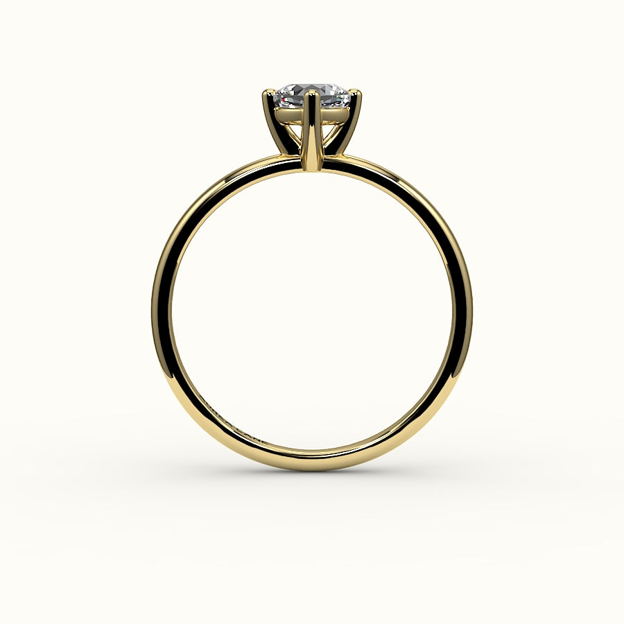 Compass Set Cushion Cut Solitaire Ring Setting
