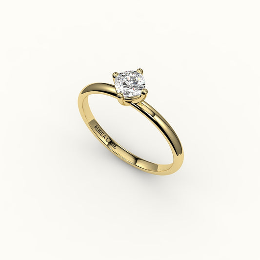 Compass Set Cushion Cut Solitaire Ring Setting