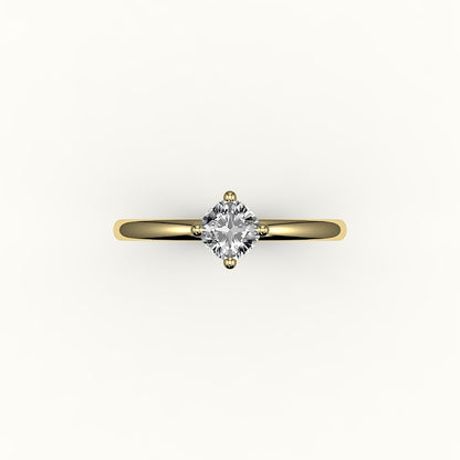 Compass Set Cushion Cut Solitaire Ring Setting