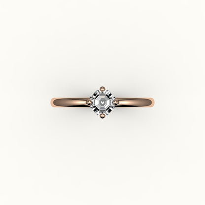 Compass Set Octagon Cut Solitaire Ring Setting