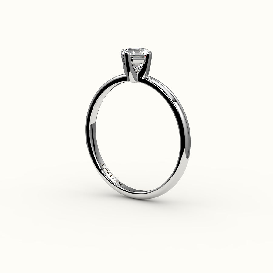 Compass Set Octagon Cut Solitaire Ring Setting