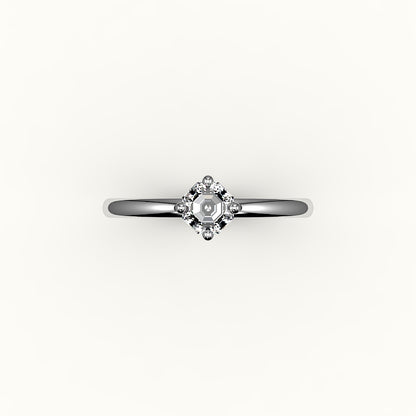 Compass Set Octagon Cut Solitaire Ring Setting