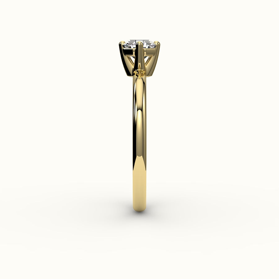 Compass Set Octagon Cut Solitaire Ring Setting