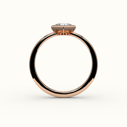 Compass Set Princess Cut Bezel Ring Setting