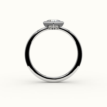 Compass Set Princess Cut Bezel Ring Setting