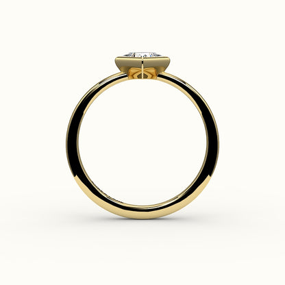 Compass Set Princess Cut Bezel Ring Setting