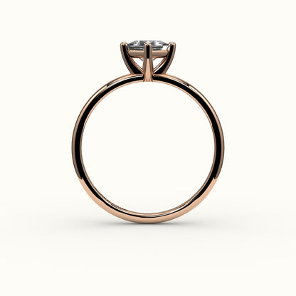 Compass Set Princess Cut Solitaire Ring Setting