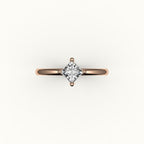 Compass Set Princess Cut Solitaire Ring Setting