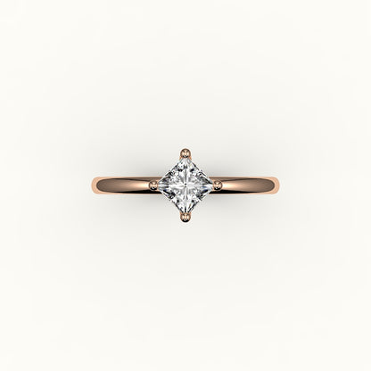 Compass Set Princess Cut Solitaire Ring Setting