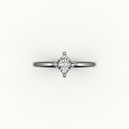 Compass Set Princess Cut Solitaire Ring Setting
