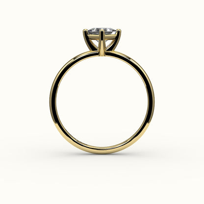 Compass Set Princess Cut Solitaire Ring Setting