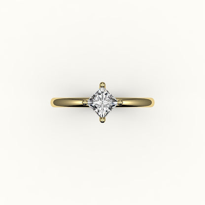 Compass Set Princess Cut Solitaire Ring Setting