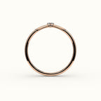 Heart Cut V Diamond Curved Band