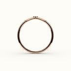 Marquise Cut V Diamond Curved Band