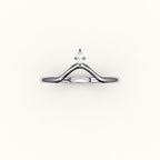 Marquise Cut V Diamond Curved Band