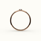 Princess Cut V Diamond Curved Band
