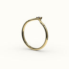 Princess Cut V Diamond Curved Band