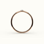 Round Cut V Diamond Curved Band